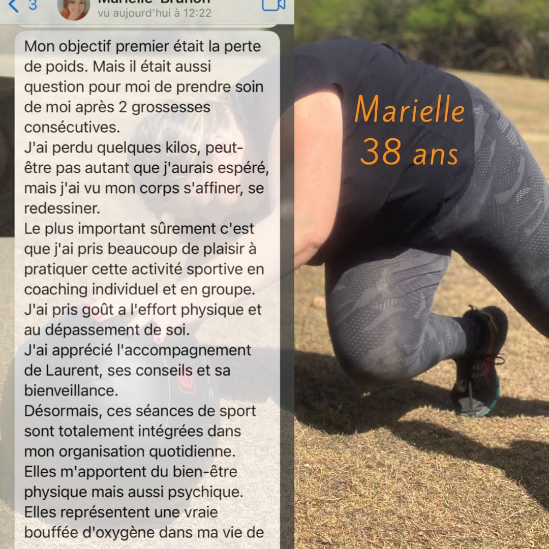 Message de Marielle, 38 ans, accompagnée par Laurent LABECA après deux grossesses